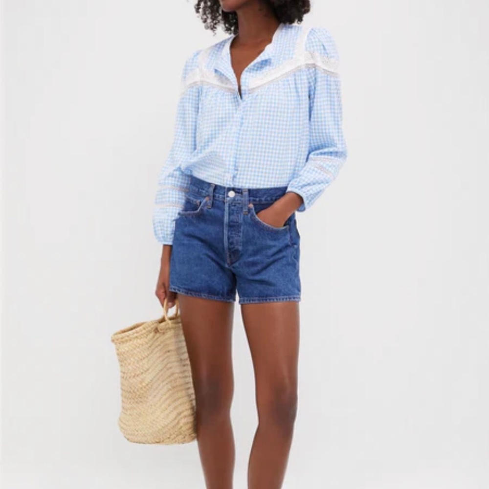 NWT - Tuckernuck - The Shirt by Rochelle Behrens - Blue and White - Size Small